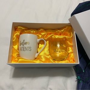 Healthcare wine glass & coffee mug gift set